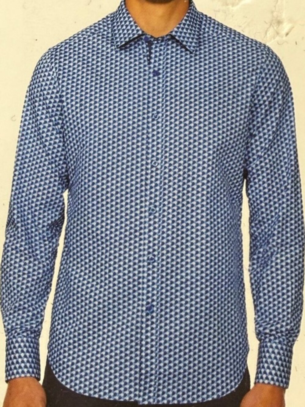 Robert Graham Men’s Button-Down Shirt Size M Blue Geometric NWT